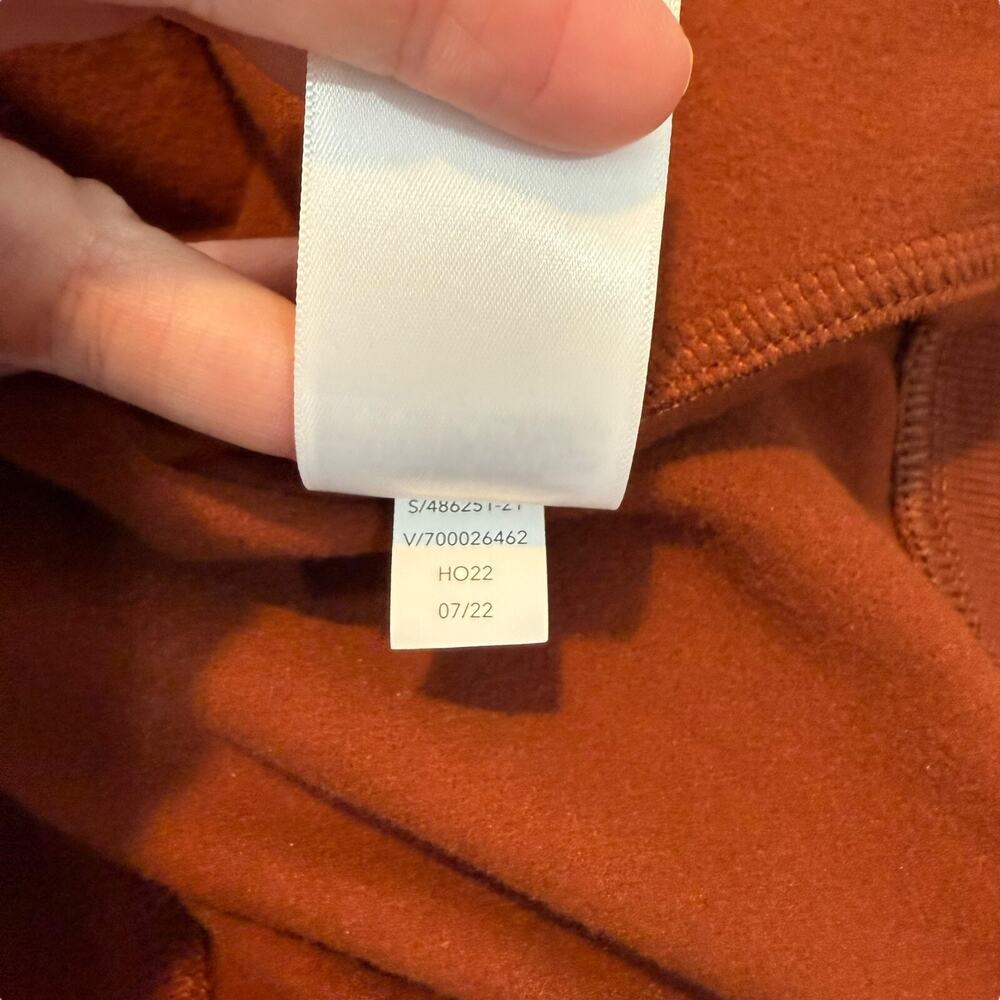 Athleta Triumph Hoodie Jacket Womens Small Brown Rust Full Zip Thumbholes - Picture 10 of 11
